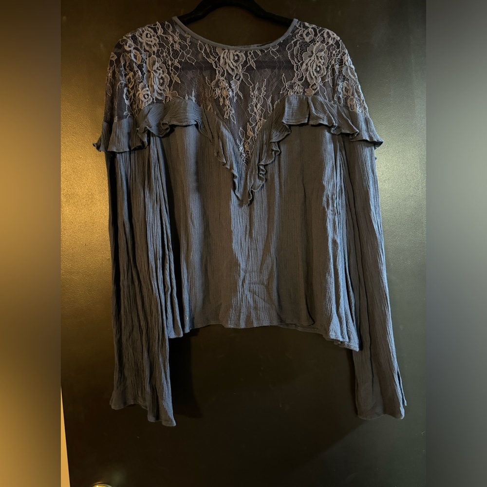 Blue Lace Blouse